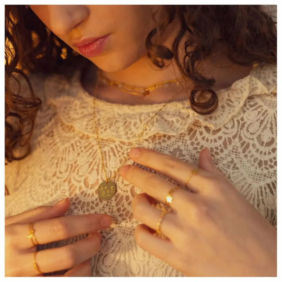 New Adorabili Médaille Big Love | Doré