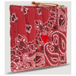 Best Call it by your name Mini Pochette Zippée Matelassée Coeur | Rouge