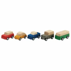 Sale Plan Toys Mini véhicules en bois - Set de 5 Multicolore