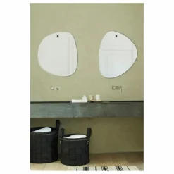 New Miroir extra plat biseauté - forme aléatoire ronde 46x55 cm Miroirs