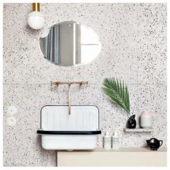 Best M Nuance Miroir extra plat biseauté - forme aléatoire ovale horizontale 55x40 cm Naturel