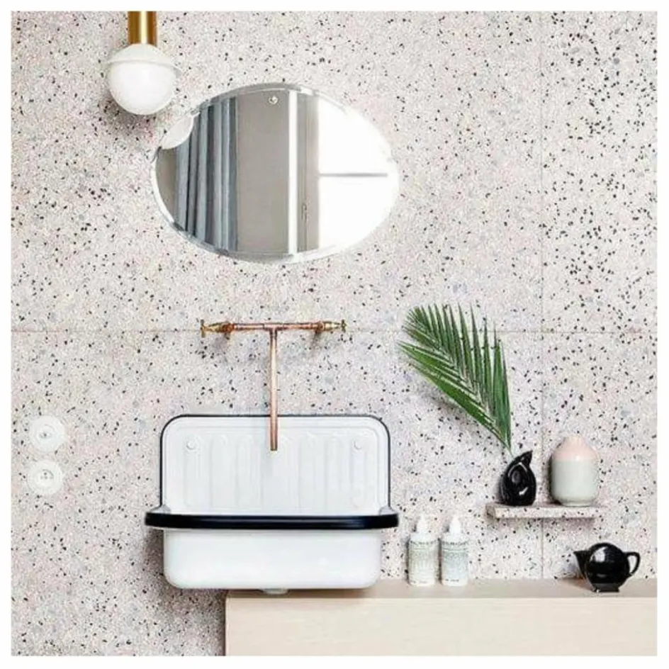 Best M Nuance Miroir extra plat biseauté - forme aléatoire ovale horizontale 55x40 cm Naturel