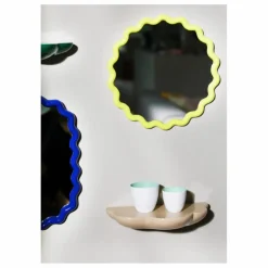 &Klevering Miroir ovale Zigzag | Bleu marine