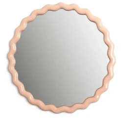 &Klevering Miroir rond Zigzag | Rose