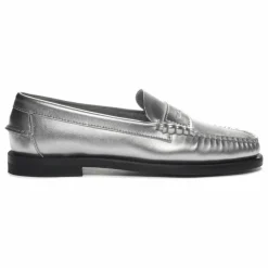 New Sebago Mocassins Dan Métallisés | Argenté