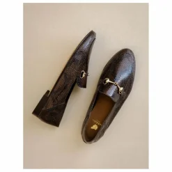 Femme Bobbies Derbies, Mocassins, Ballerines*Mocassins Jill Cuir Embossé Serpent |
