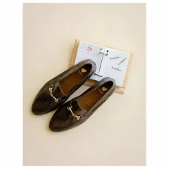 Femme Bobbies Derbies, Mocassins, Ballerines*Mocassins Jill Cuir Embossé Serpent |