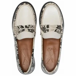 Online Lachoix Mocassins Penny Python | Blanc cassé