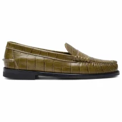 Best Augusta Mocassins Zoe Effet Crocodile | Vert olive