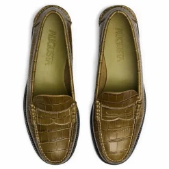 Best Augusta Mocassins Zoe Effet Crocodile | Vert olive
