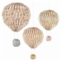 Hot Meri Meri Mongolfières décoratives - x Liberty Multicolore