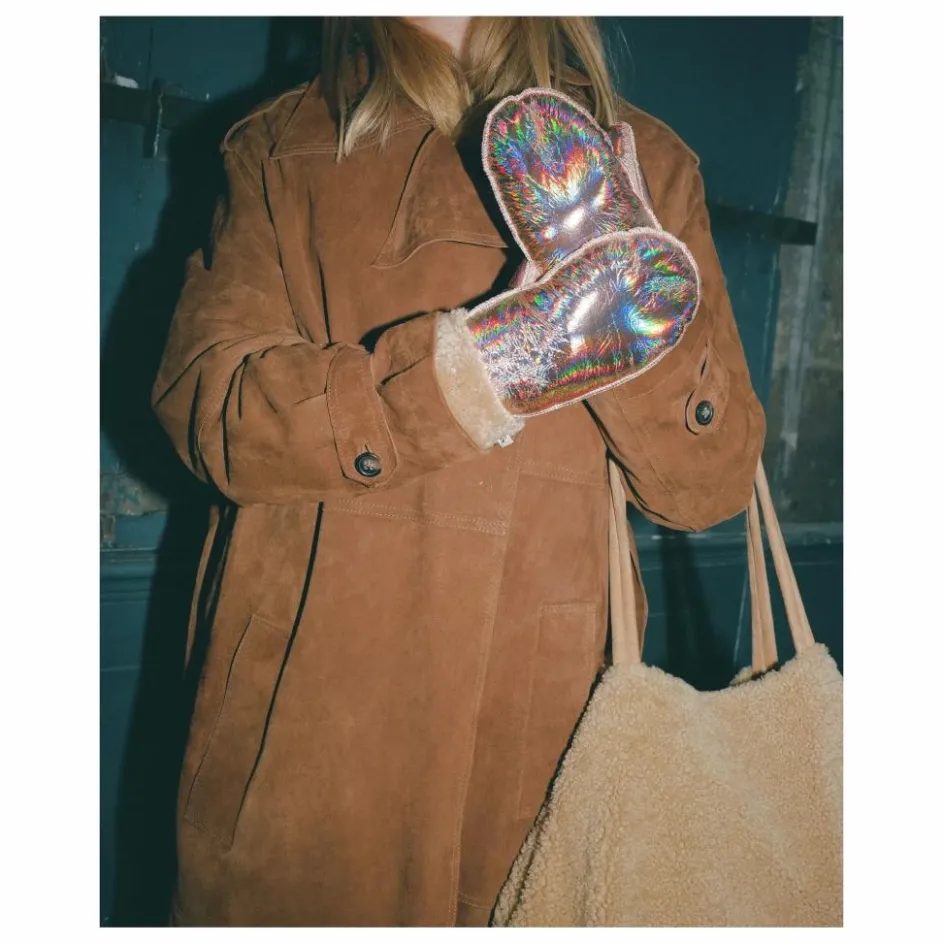 Femme ILDA'S sheep Gants, Moufles*Moufles Peau Lainée Mérinos Métallisées |
