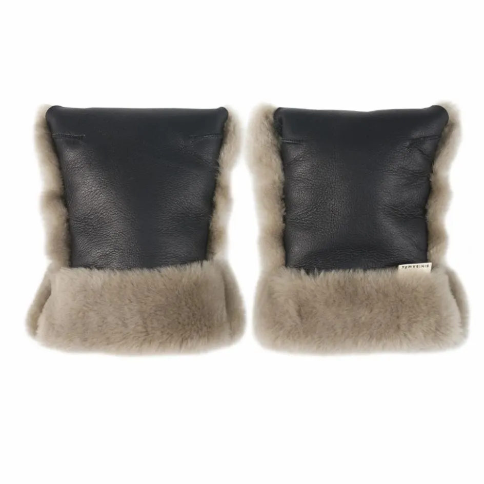 Outlet BINIBAMBA Moufles pour poussette en peau d'agneau | Toast