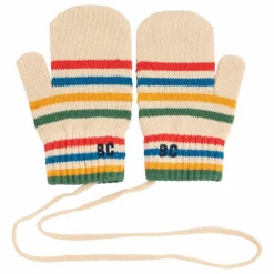 Hot Bobo Choses Moufles Rayées | Beige