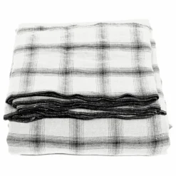 Hot Nappe Highlands à carreaux en lin lavé | Linge De Table|Art De La Table