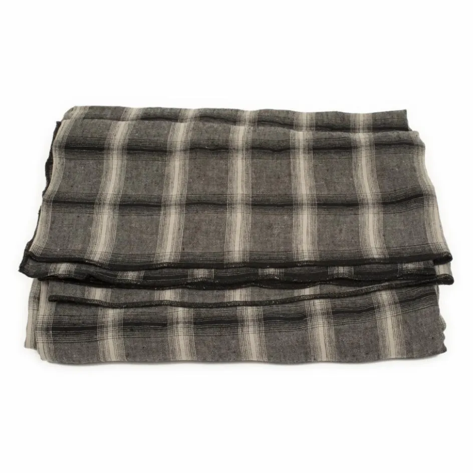 Le Monde Sauvage Linge De Table|Art De La Table*Nappe Highlands à carreaux en lin lavé |