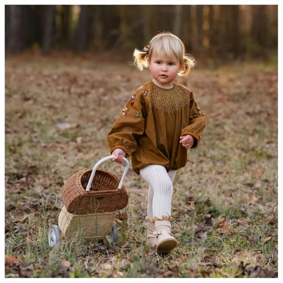 Olli Ella Panier à roulettes en rotin Champignon|Enfant Rangements|Patères, Paniers Enfant