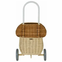 Olli Ella Panier à roulettes en rotin Champignon|Enfant Rangements|Patères, Paniers Enfant