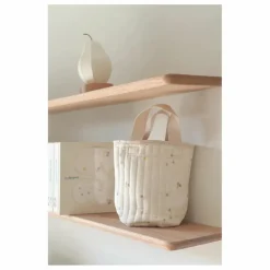 Online Soft Spot Panier de rangement Daisies en coton bio | Ecru