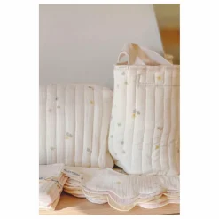 Online Soft Spot Panier de rangement Daisies en coton bio | Ecru