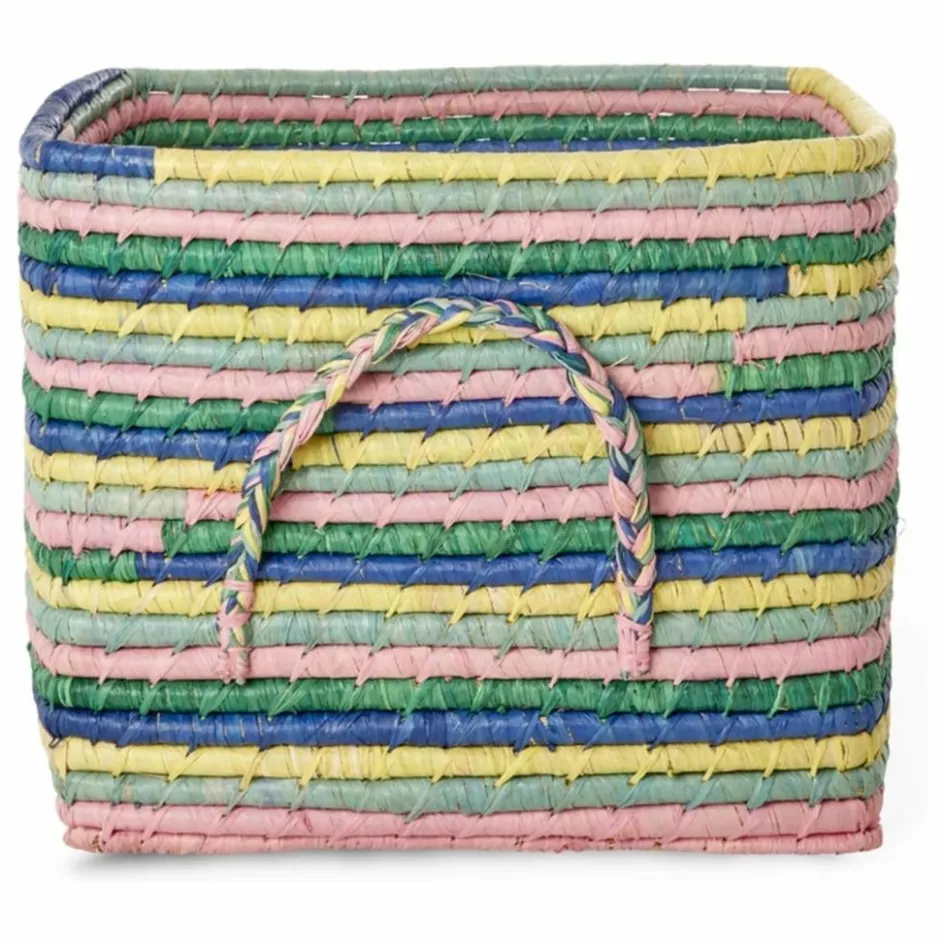 Enfant Rice Rangements|Patères, Paniers Enfant*Panier de rangement en raphia rayé