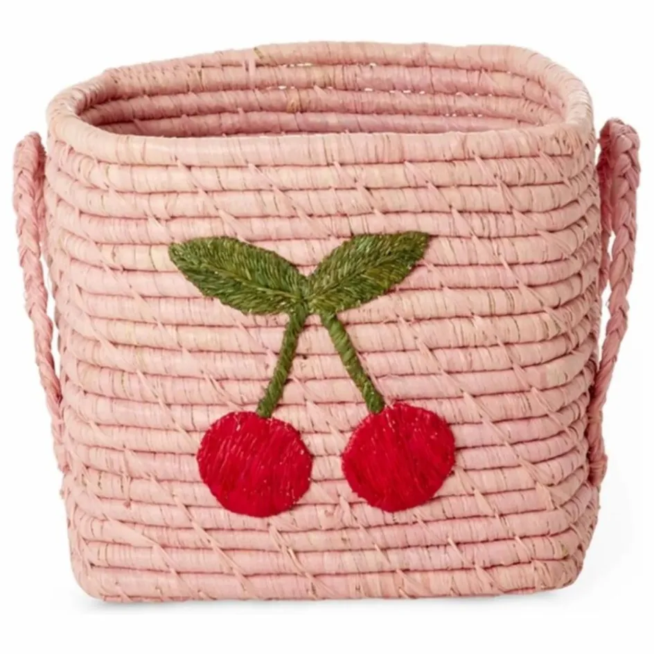 Rice Panier de rangement en raphia Cerise ||Enfant Rangements|Patères, Paniers Enfant