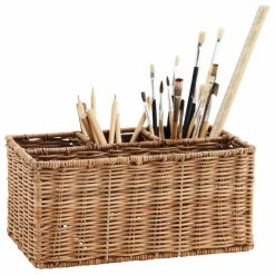 Madam Stoltz Panier de rangement en rotin| Petits Rangements