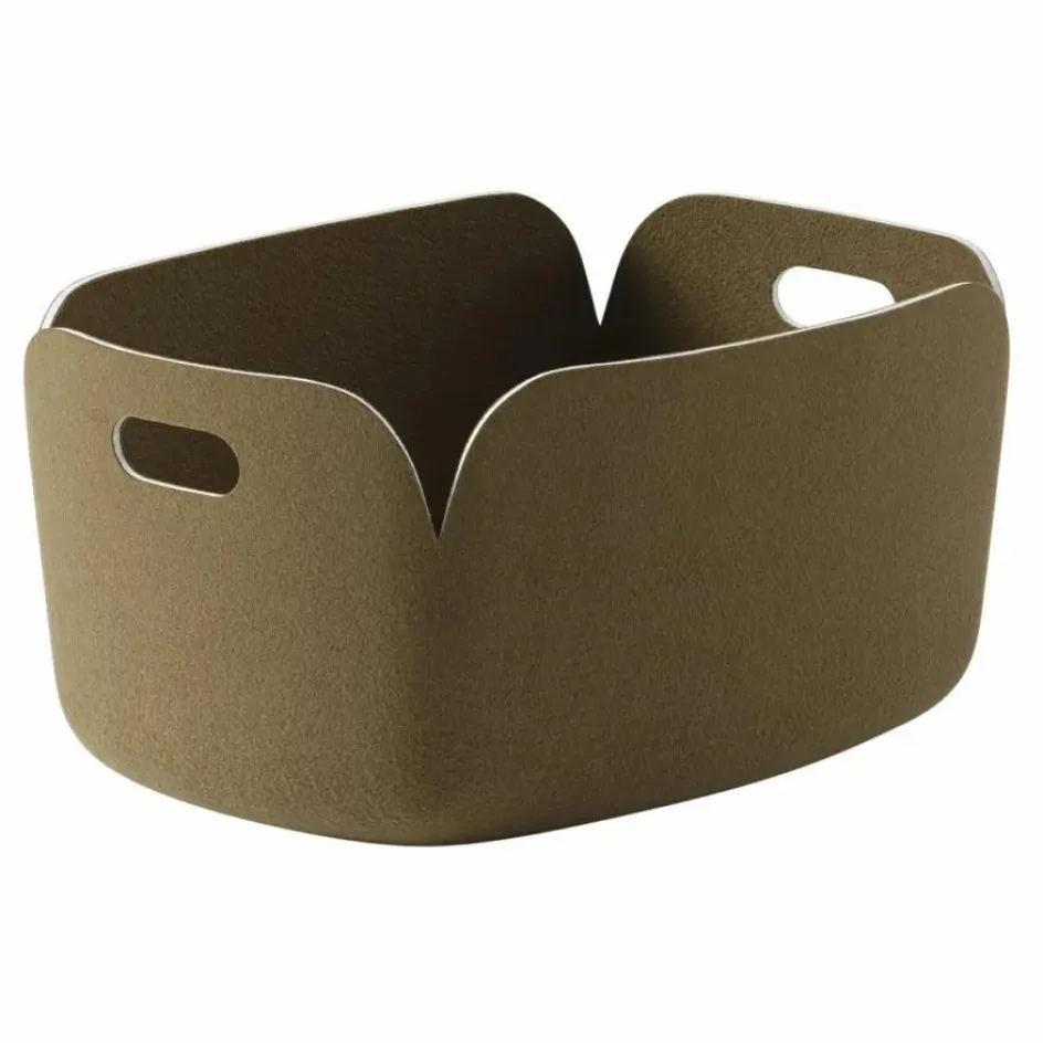 Clearance Muuto Panier de rangement Restore | Vert kaki