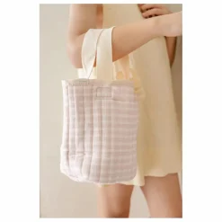 Clearance Soft Spot Panier de rangement Rosewater en coton bio | Rose pâle