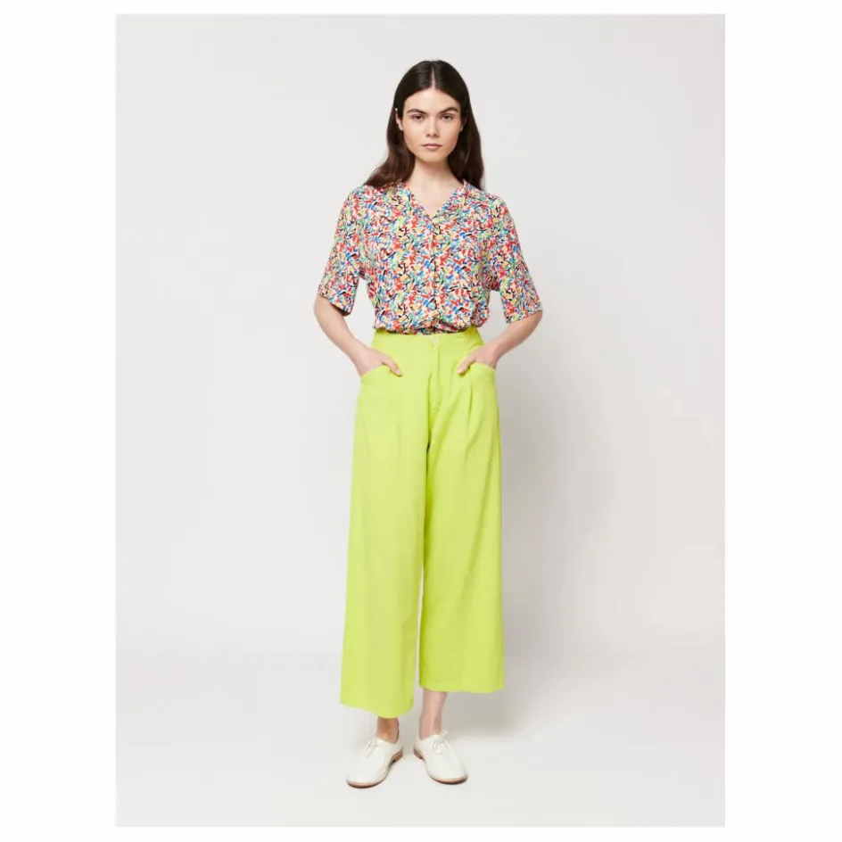 Bobo Choses Pantalon à Pinces Coton et Lin - Collection Femme ||Femme Pantalons