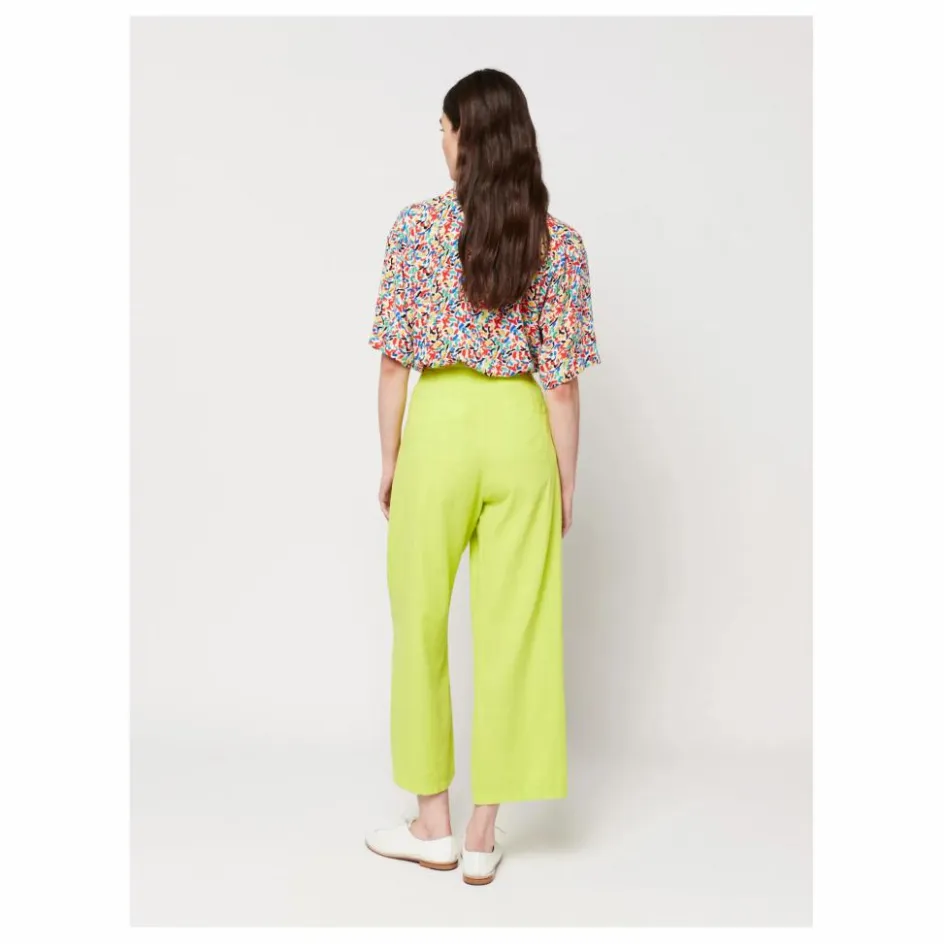 Bobo Choses Pantalon à Pinces Coton et Lin - Collection Femme ||Femme Pantalons