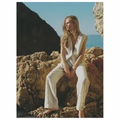 Sale Pantalon Celine Broderies Lin | Femme Pantalons
