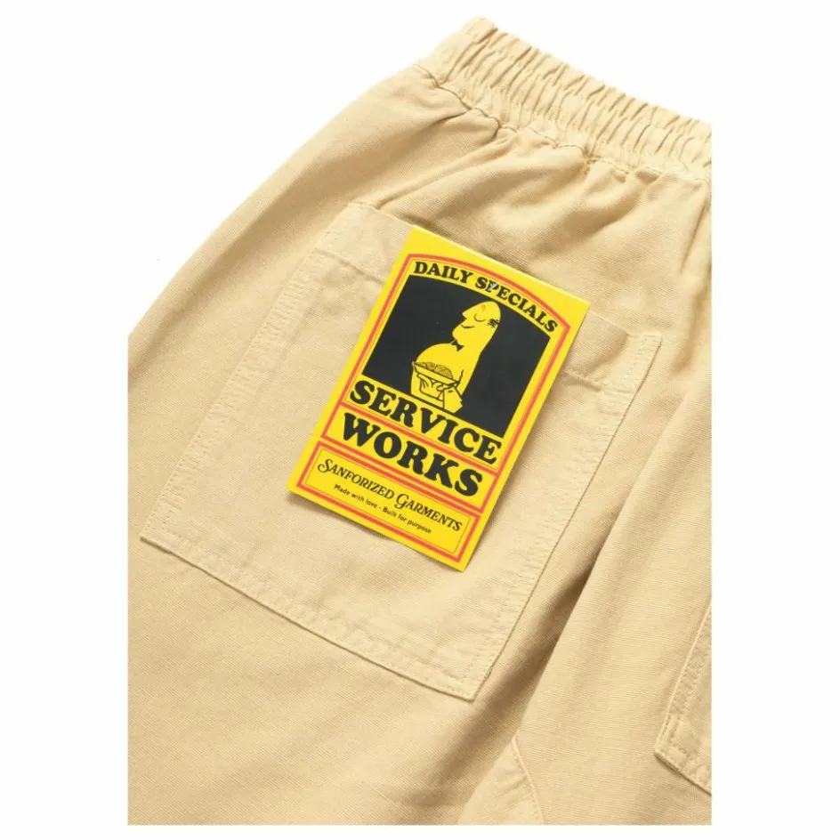 Discount Service Works Pantalon Classic Canvas Chef Coton Bio | Beige