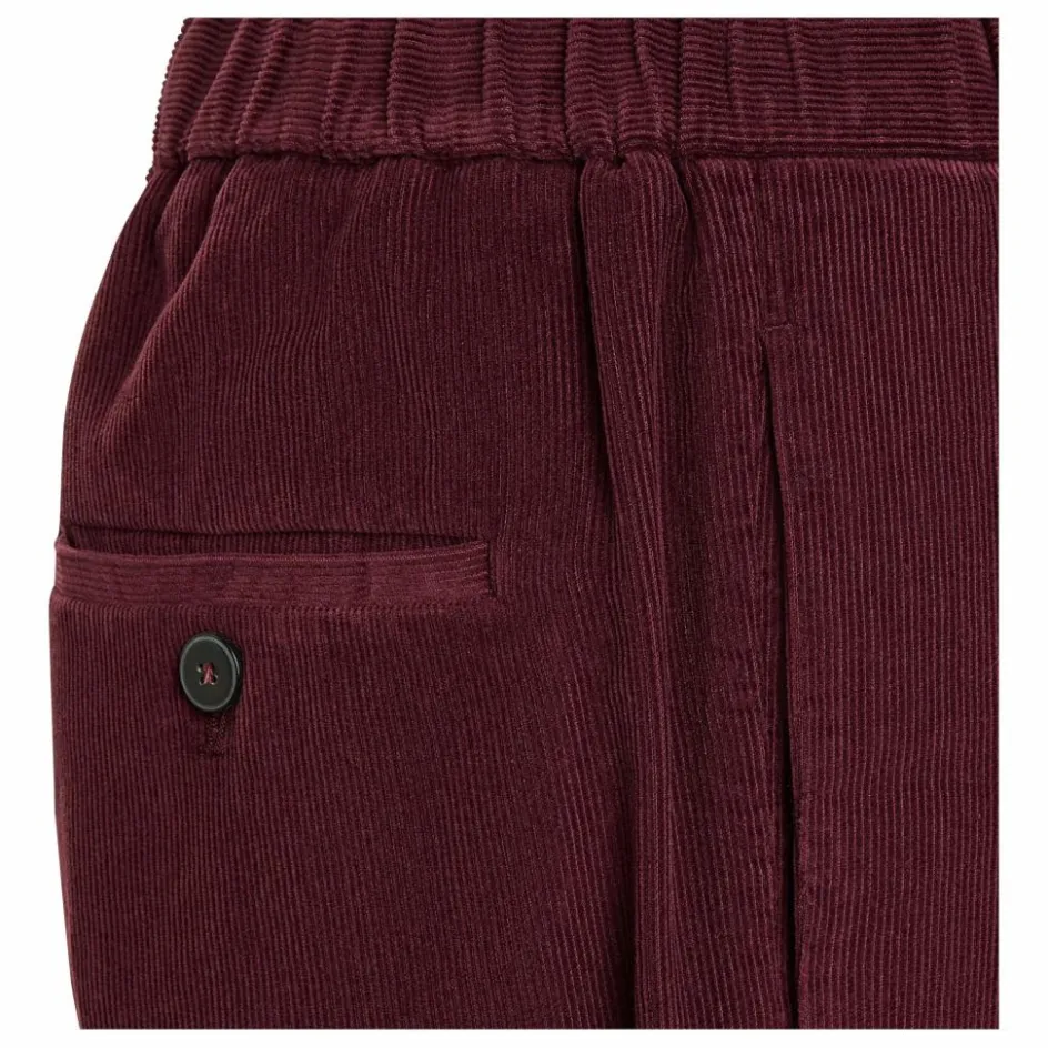Femme Pomandère Pantalons*Pantalon Droit Elastiqué Velours Côtelé |