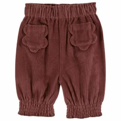 Best Emile et Ida Pantalon Elastiqué Poches Fleurs Velours Côtelé | Violine