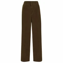 Discount Pomandère Pantalon Elastiqué Velours Côtelé | Vert kaki