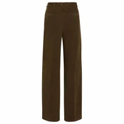 Discount Pomandère Pantalon Elastiqué Velours Côtelé | Vert kaki