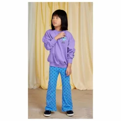 Outlet Mini Rodini Pantalon Flare Pois Coton Bio | Bleu azur