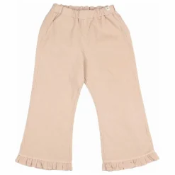 Outlet Búho Pantalon Fleuri Velours Côtelé Coton Bio | Rose