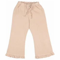 Outlet Búho Pantalon Fleuri Velours Côtelé Coton Bio | Rose