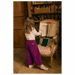 Online Louise Misha Pantalon Flor Velours | Framboise