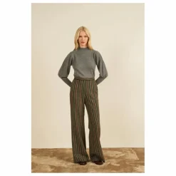 Maria de la Orden Pantalon Lova Rayé Laine ||Femme Pantalons