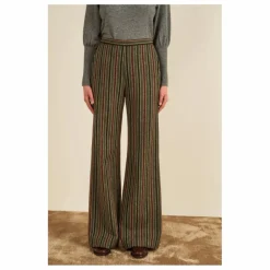 Maria de la Orden Pantalon Lova Rayé Laine ||Femme Pantalons