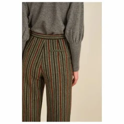 Maria de la Orden Pantalon Lova Rayé Laine ||Femme Pantalons