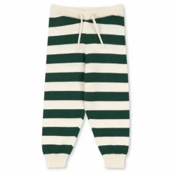 Outlet Konges Sløjd Pantalon Manis Rayures Larges Maille Coton Bio | Ecru
