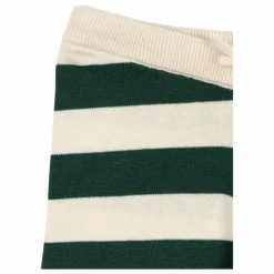 Outlet Konges Sløjd Pantalon Manis Rayures Larges Maille Coton Bio | Ecru