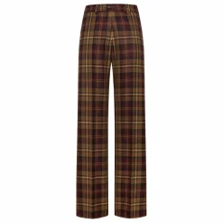 Online Momoni Pantalon Milton Carreaux Laine Vierge | Bordeaux