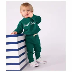 Sale Petit Bateau Pantalon Molletonné Coton Bio | Vert