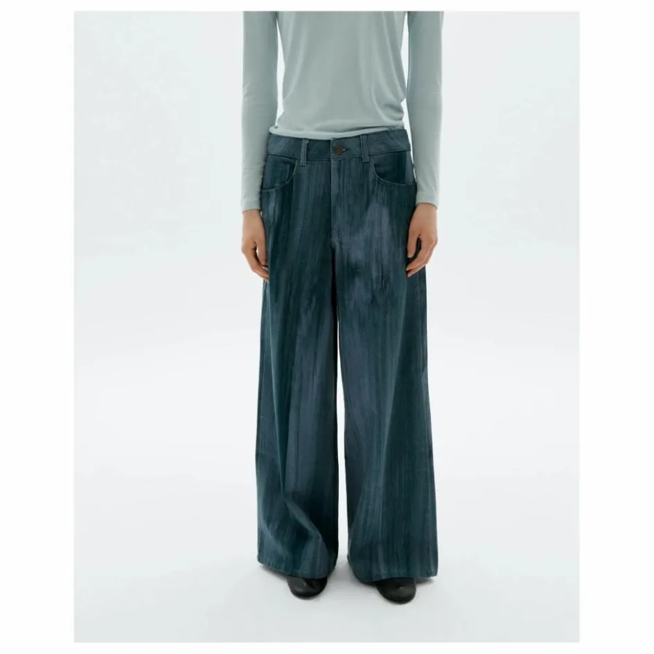 Sale Thinking Mu Pantalon Ombre Hedda Coton Bio | Bleu