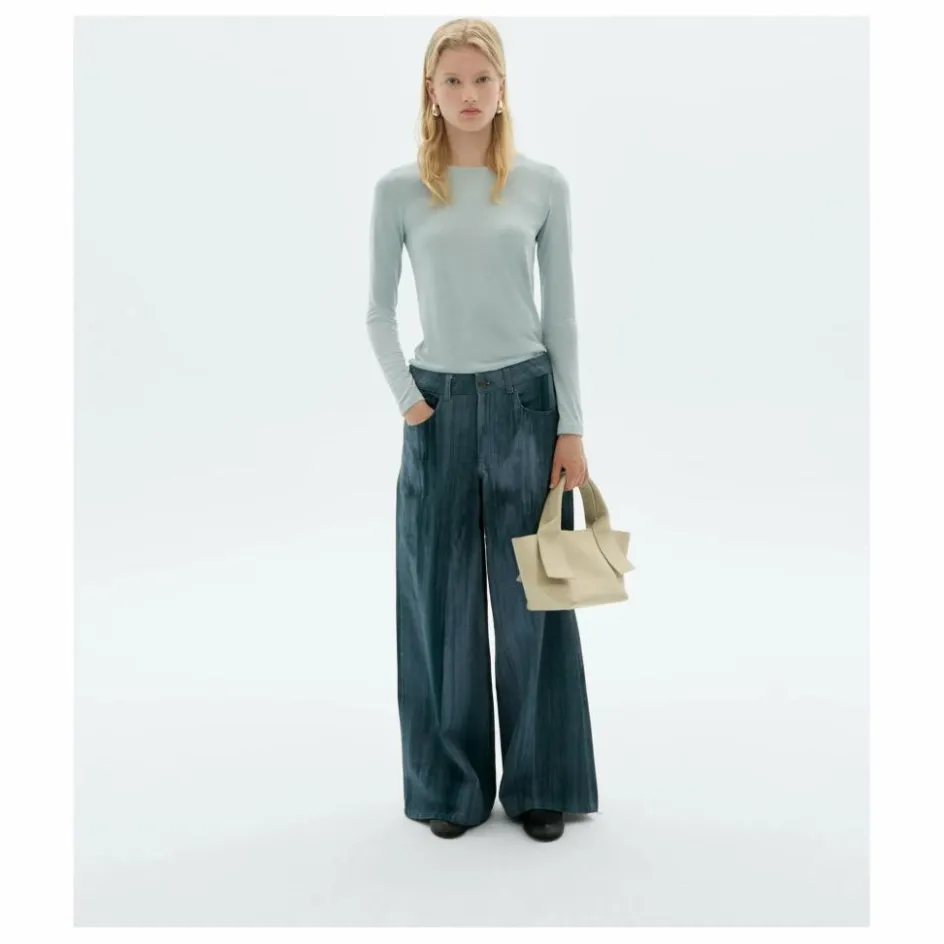Sale Thinking Mu Pantalon Ombre Hedda Coton Bio | Bleu